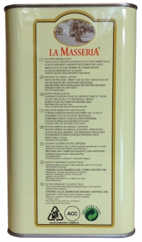 Preview: Natives Olivenöl extra LA MASSERIA - 3 Liter Kanister
