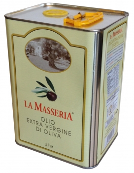 Preview: Natives Olivenöl extra LA MASSERIA - 3 Liter Kanister