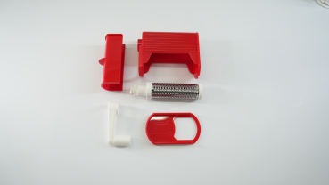 Rigamonti Parmesanmühle, Parmesanreibe, Käsereibe aus Kunststoff rot