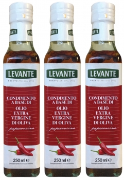 Chiliöl Levante (3 x 250ml) - Aromatisiertes Olivenöl mit Chili