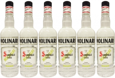 Sambuca MOLINARI Extra Liquore Italiano (6 X 0,7L) Anis Likör 40% Vol