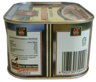 Preview: Sardellen Filets ADRIA in Sonnenblumenöl Dose 600g., Abtropfgewicht 400 g