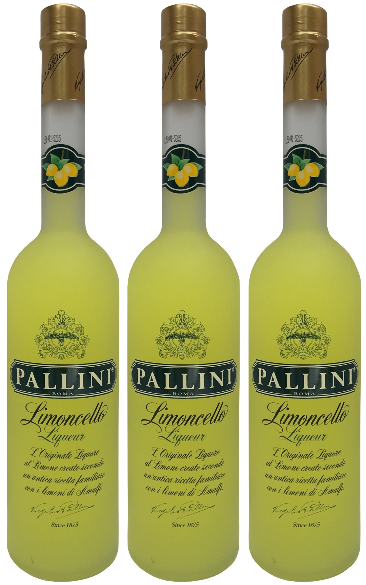 Sergioshop - Limoncello PALLINI (3 x 0,7 L) - Zitronen Likör 26 %