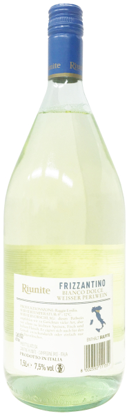Frizzantino bianco Cantine Riunite 6 X 1,5L Perlwein weiß süß 7,5% Vol